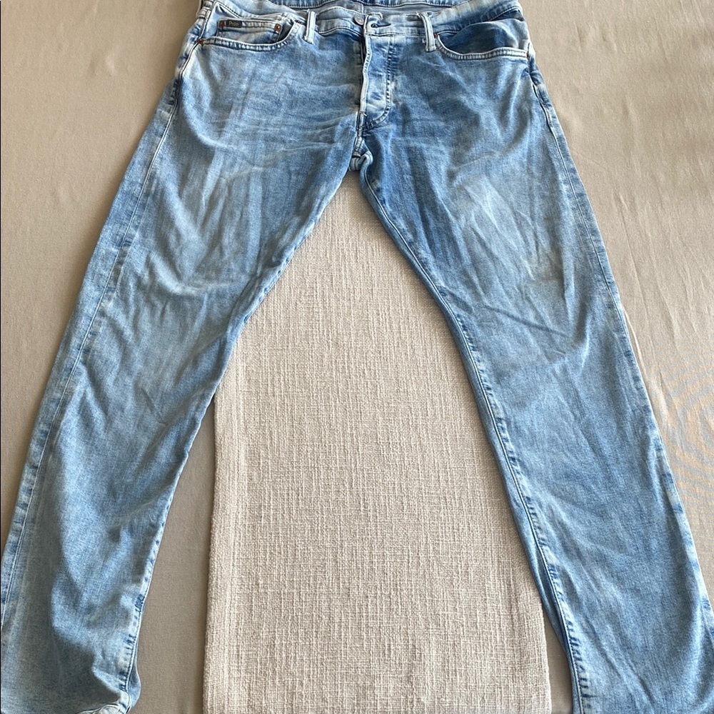 Ralph Lauren Blue Slim Jeans with Natural Fading